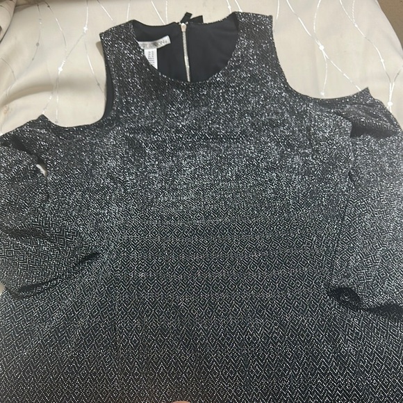 Black Sleeveless Sheath Dress Halter Neckline - Picture 3 of 9